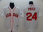 Red Sox 24 David Price White Cool Base Jersey,baseball caps,new era cap wholesale,wholesale hats